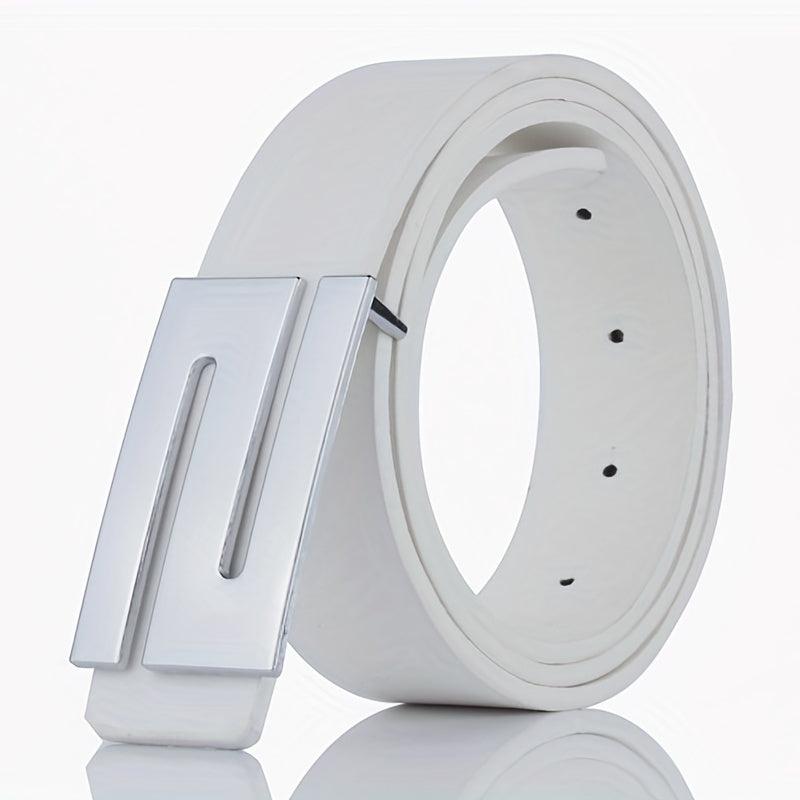 Men's Leather Belt with Buckle for Pants
