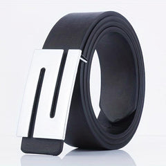 Men's Leather Belt with Buckle for Pants