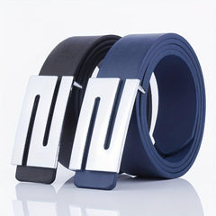 Men's Leather Belt with Buckle for Pants