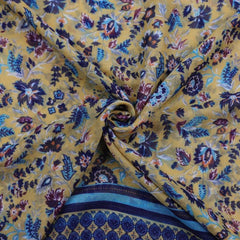 Boho Floral Print Fringe Trim Scarf Shawl Wrap