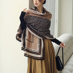 Mature Warm Long Scarf Windproof Decorative Shawl