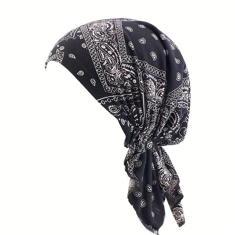 Paisley Print Turban Breathable Bandana Vintage Head Wrap
