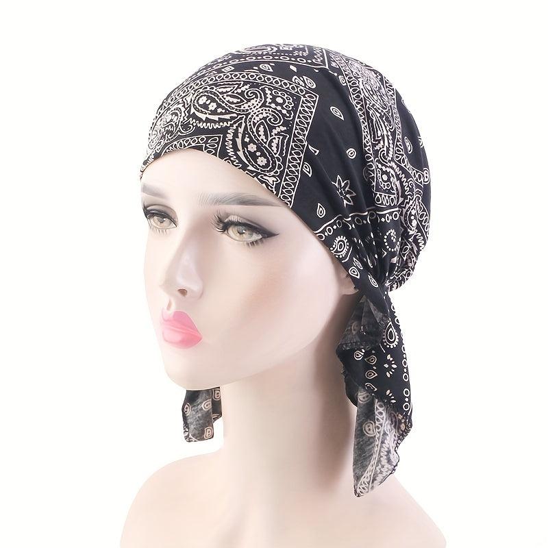 Paisley Print Turban Breathable Bandana Vintage Head Wrap
