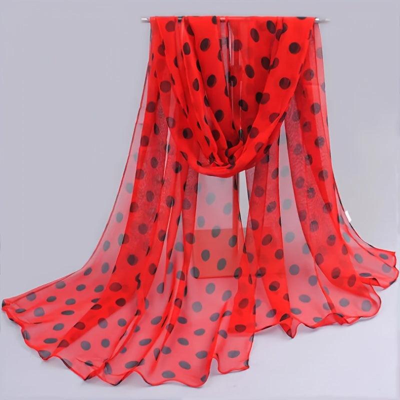 Colorful Polka Dot Scarf Casual Shawl Head Wrap Beach Hijab
