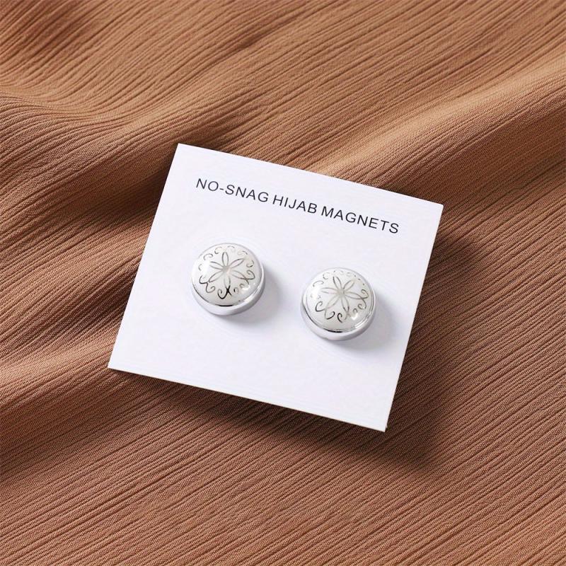2pc Magnetic Hijab Pins Headscarf Clip Pins Scarf Fixed Buckles