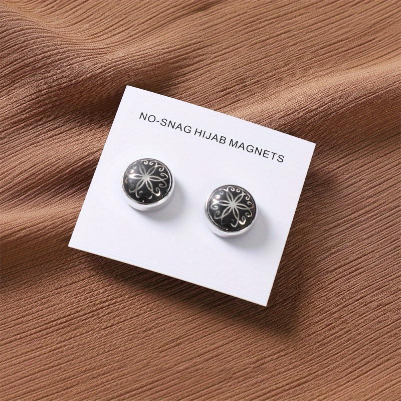 2pc Magnetic Hijab Pins Headscarf Clip Pins Scarf Fixed Buckles