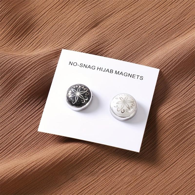 2pc Magnetic Hijab Pins Headscarf Clip Pins Scarf Fixed Buckles