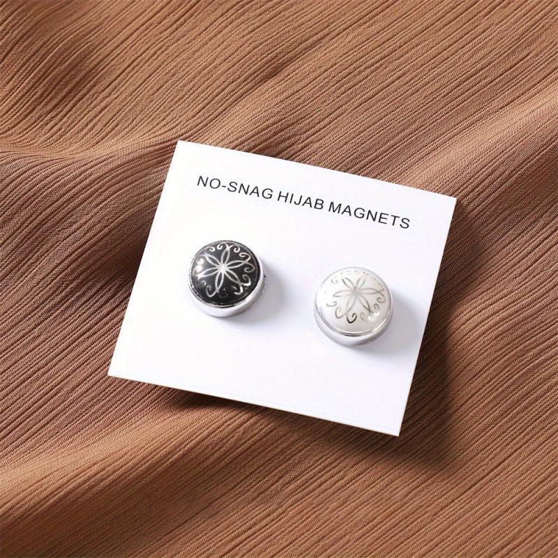 2pc Magnetic Hijab Pins Headscarf Clip Pins Scarf Fixed Buckles