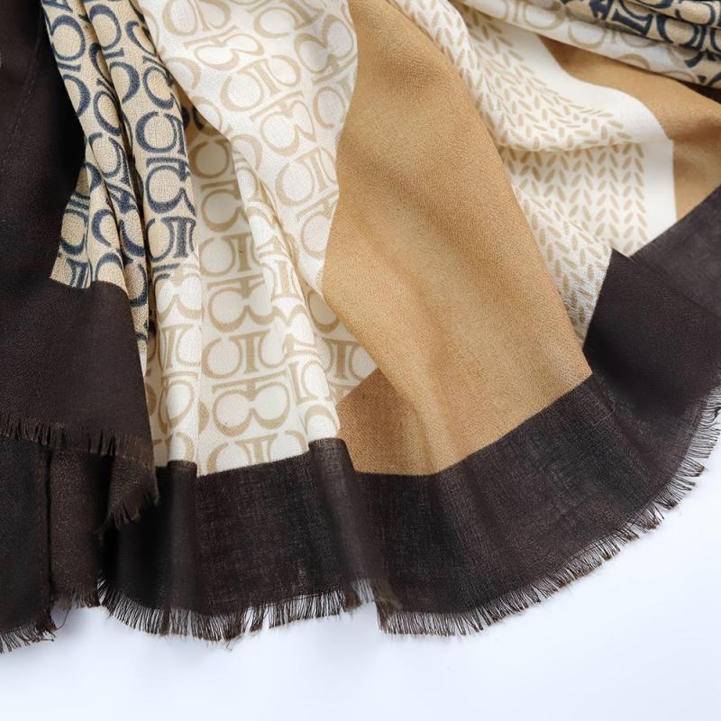 Geometric Print Vintage Women Casual Scarf