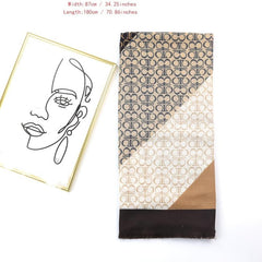 Geometric Print Vintage Women Casual Scarf
