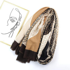 Geometric Print Vintage Women Casual Scarf