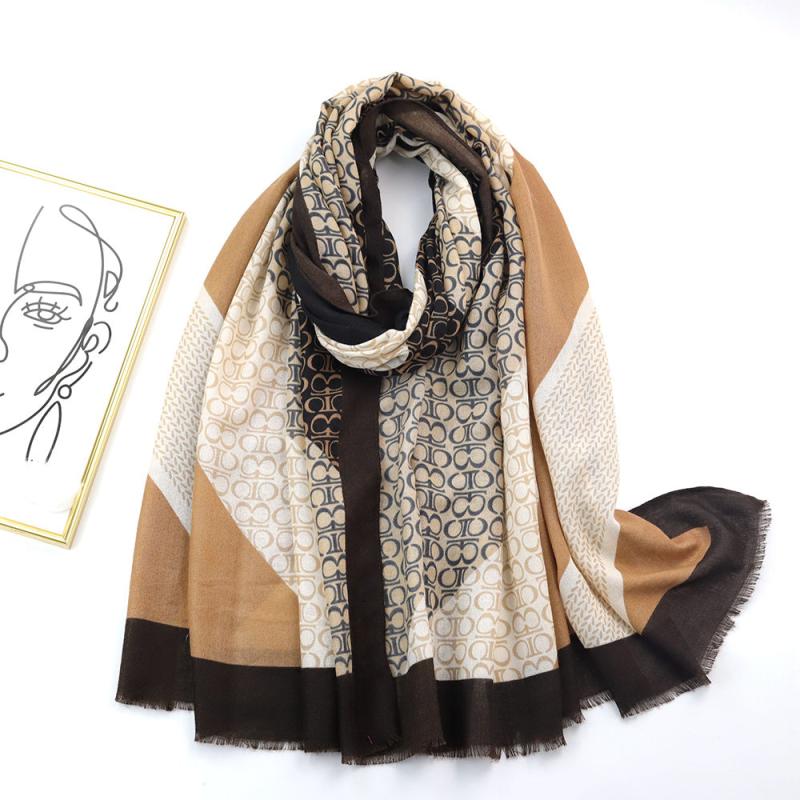 Geometric Print Vintage Women Casual Scarf