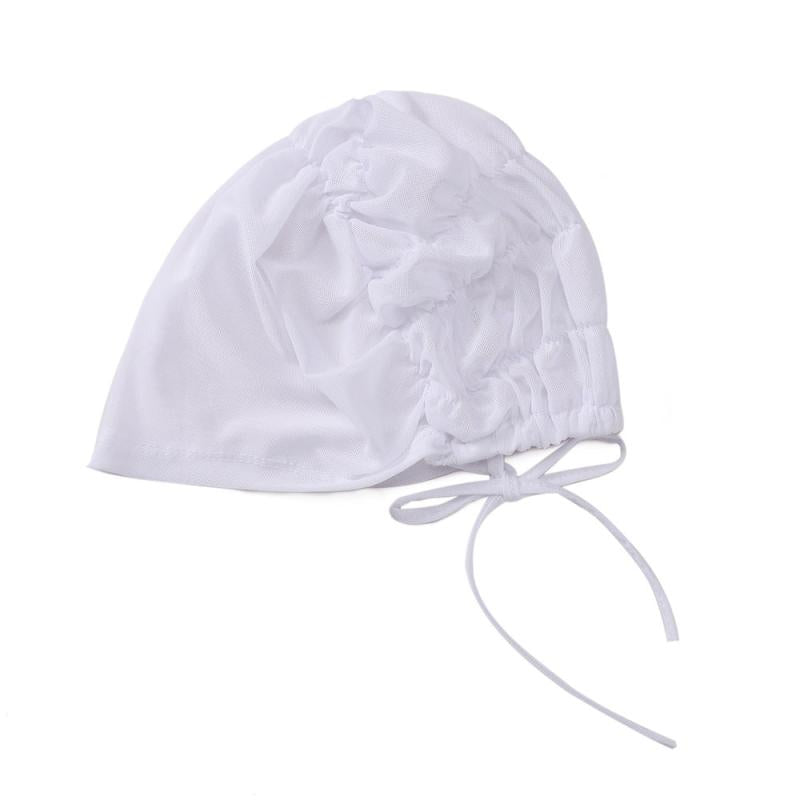 Adjustable Women Hijab Cap Drawstring Mesh Lace Up Headwear Hat