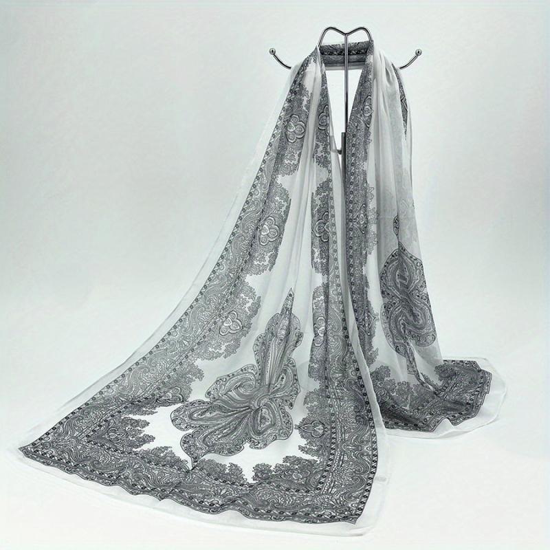 Boho Paisley Print Chiffon Scarf Vintage Shawl Women Casual Head Wrap