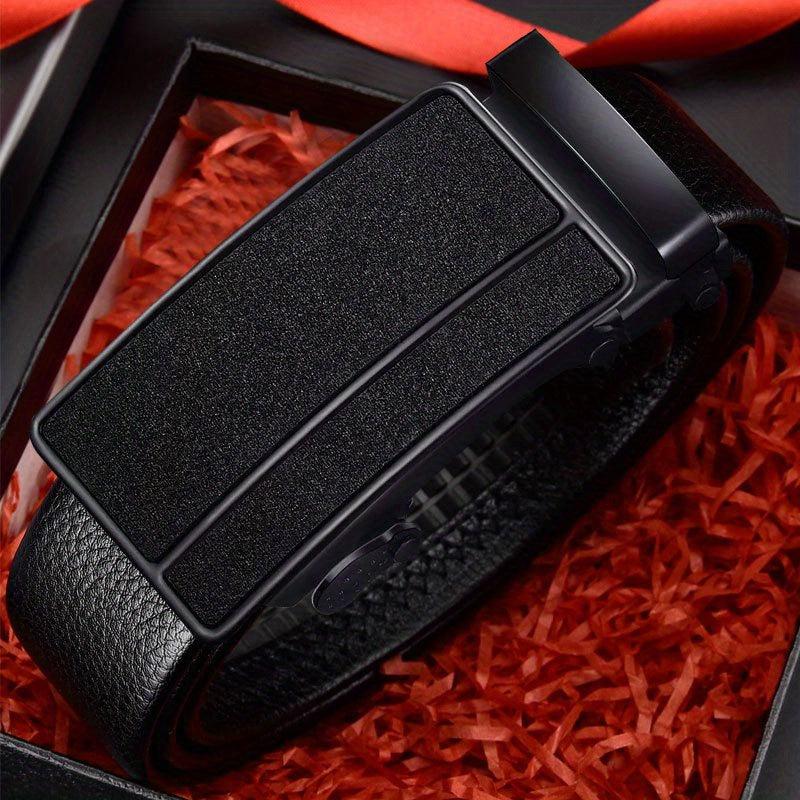 Men's Auto Buckle PU Leather Belt