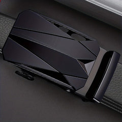 Men's Pu Leather Belt with Automatic Buckle Middle-aged Young Business Casual