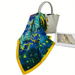 Silk Print Square Scarf Sunproof Inelasticity Headband