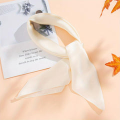 Plain Bandana Silk Scarf Casual Shawl Scarf Wrap Head Wrap Bag Handle Charm