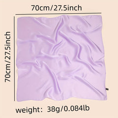 Plain Bandana Silk Scarf Casual Shawl Scarf Wrap Head Wrap Bag Handle Charm