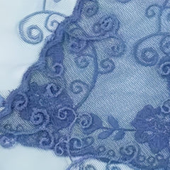 Flower Embroidered Thin Triangle Scarf for Women