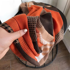 Colorful Plaid Ladies Scarf Long Shawl Light Soft All Seasons