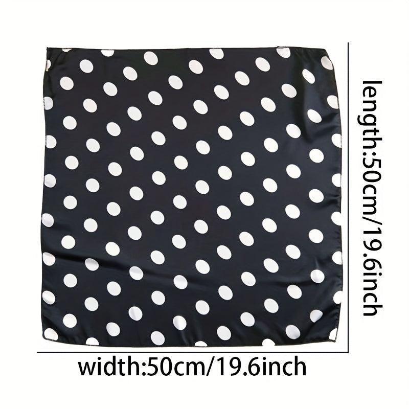 Polka Dot Print Scarf Square Neck Wrap Bandana Head Accessory
