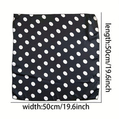 Polka Dot Print Scarf Square Neck Wrap Bandana Head Accessory