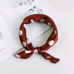 Polka Dot Print Scarf Square Neck Wrap Bandana Head Accessory