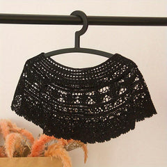Lace Shawl Flower Hollow Wrap Casual Sunscreen Windproof Cape Dress Accessories