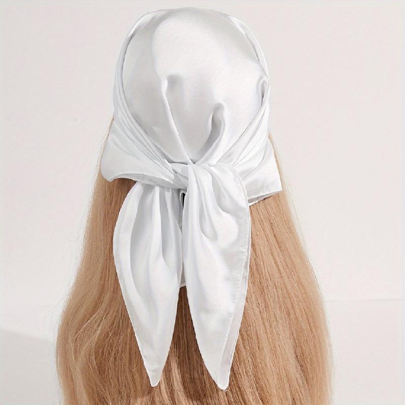 Classic Silk Square Scarf Satin Head Wrap Neckerchief Hair Accessories
