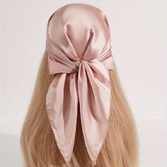 Classic Silk Square Scarf Satin Head Wrap Neckerchief Hair Accessories