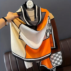 Large Stylish Windproof Block Scarf Classic Warm Shawl