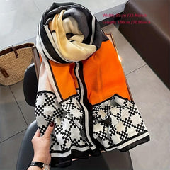Large Stylish Windproof Block Scarf Classic Warm Shawl