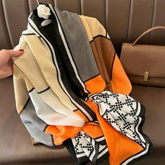 Large Stylish Windproof Block Scarf Classic Warm Shawl