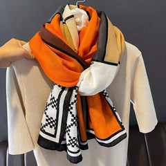 Large Stylish Windproof Block Scarf Classic Warm Shawl