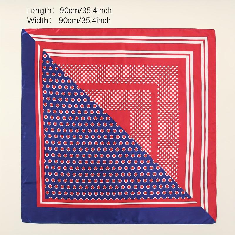 Dotted Bandana Satin Shawl Silk Square Scarf Head Wrap