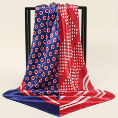 Dotted Bandana Satin Shawl Silk Square Scarf Head Wrap