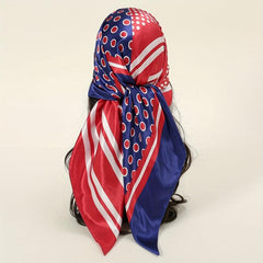 Dotted Bandana Satin Shawl Silk Square Scarf Head Wrap