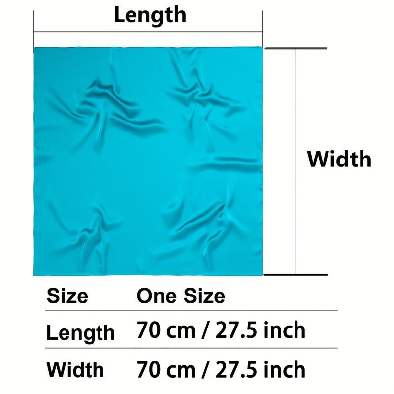 Solid Satin Bandana Silk Square Scarf Head Wrap Hair Accessories
