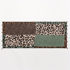 Leopard Print Tassel Decor Scarf Casual Shawl Wrap