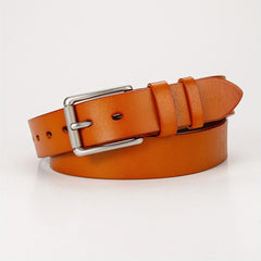 Men's Retro Two Layer Cowhide Leather Belt