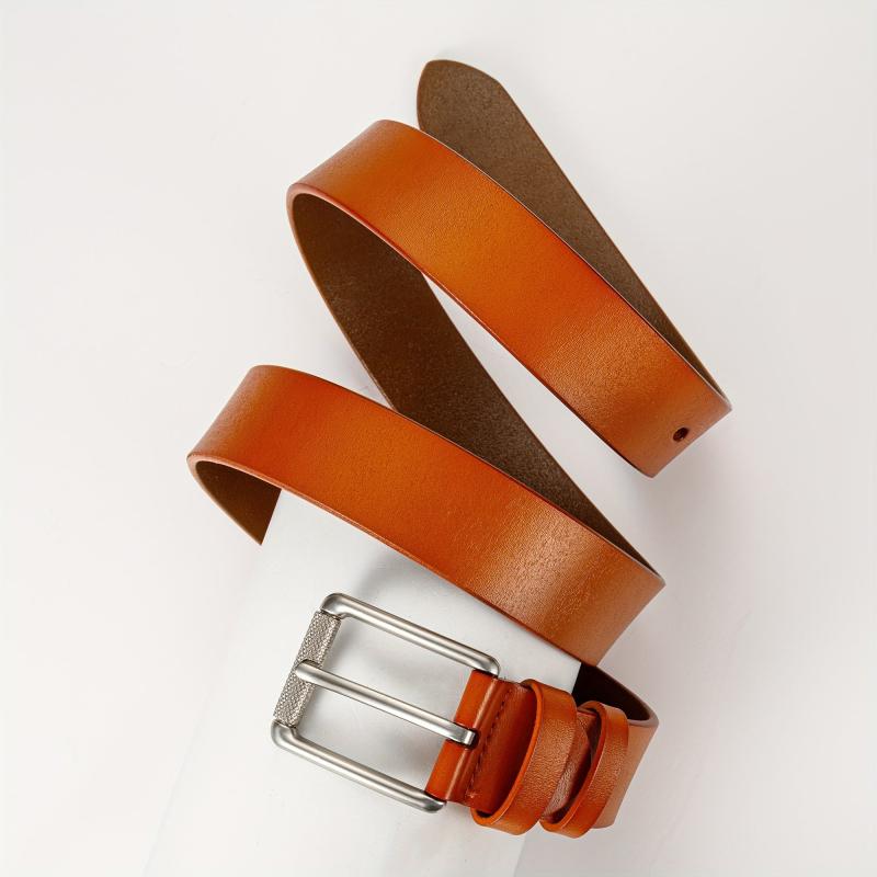 Men's Retro Two Layer Cowhide Leather Belt