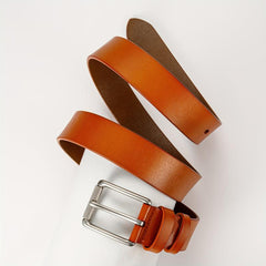 Men's Retro Two Layer Cowhide Leather Belt
