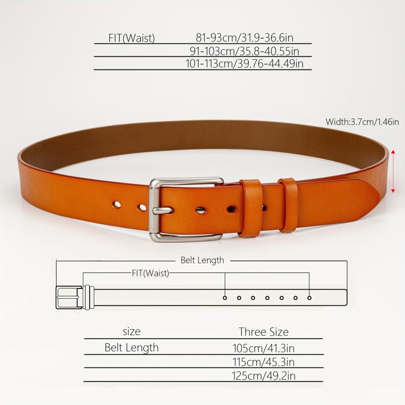 Men's Retro Two Layer Cowhide Leather Belt