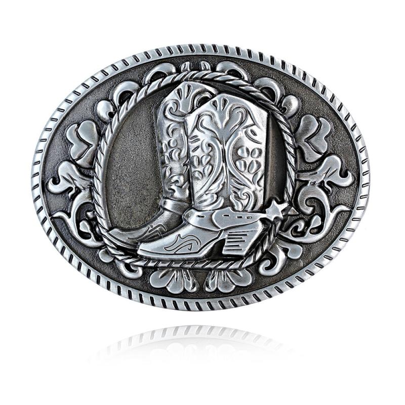 Belt Buckle Western Cowboy Style Shoes Pattern