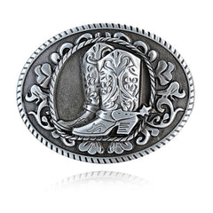 Belt Buckle Western Cowboy Style Shoes Pattern