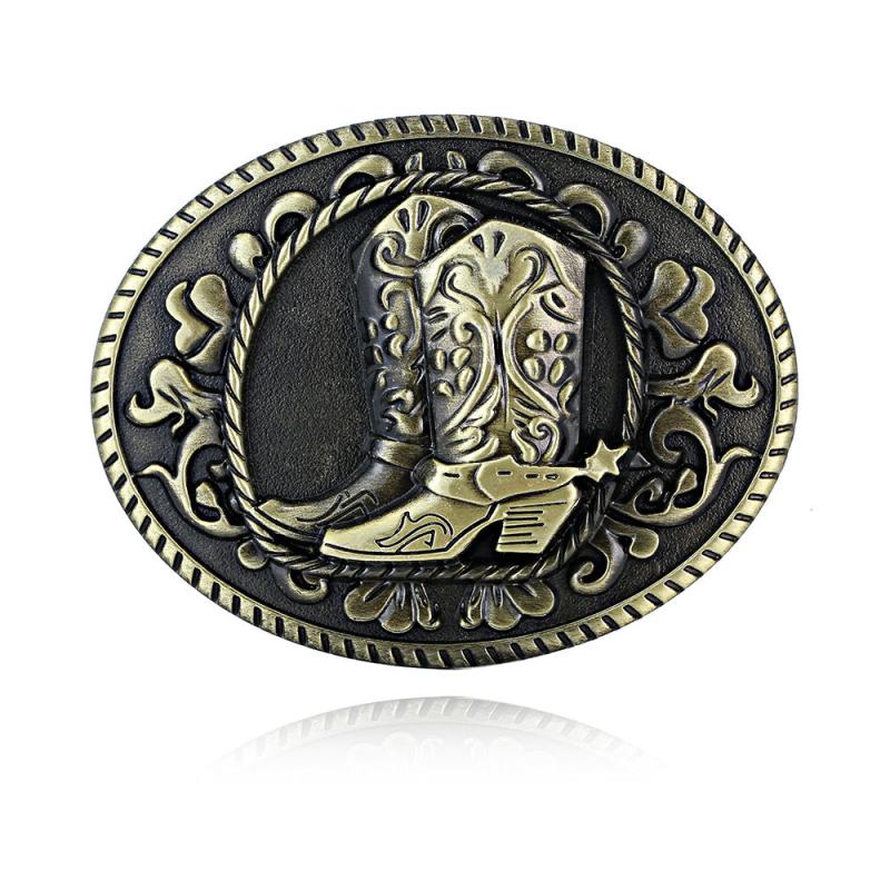 Belt Buckle Western Cowboy Style Shoes Pattern