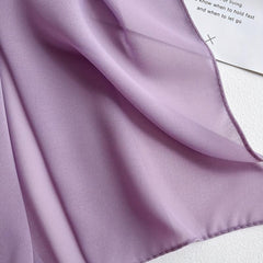 Chiffon Shawl Soft Silky Square Scarf Breathable Sunscreen Wrap