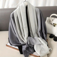 Women's Gradient Scarf Lightweight Satin Long Shawl