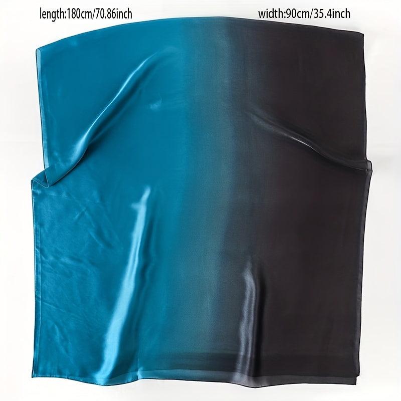 Women's Gradient Scarf Lightweight Satin Long Shawl